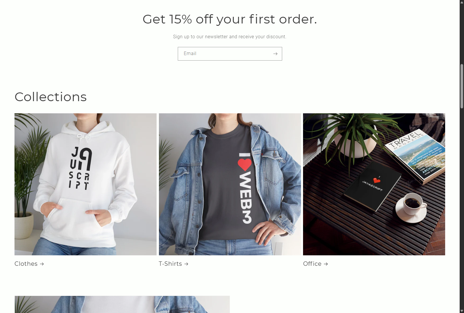 Coder Cave Shopify store homepage
