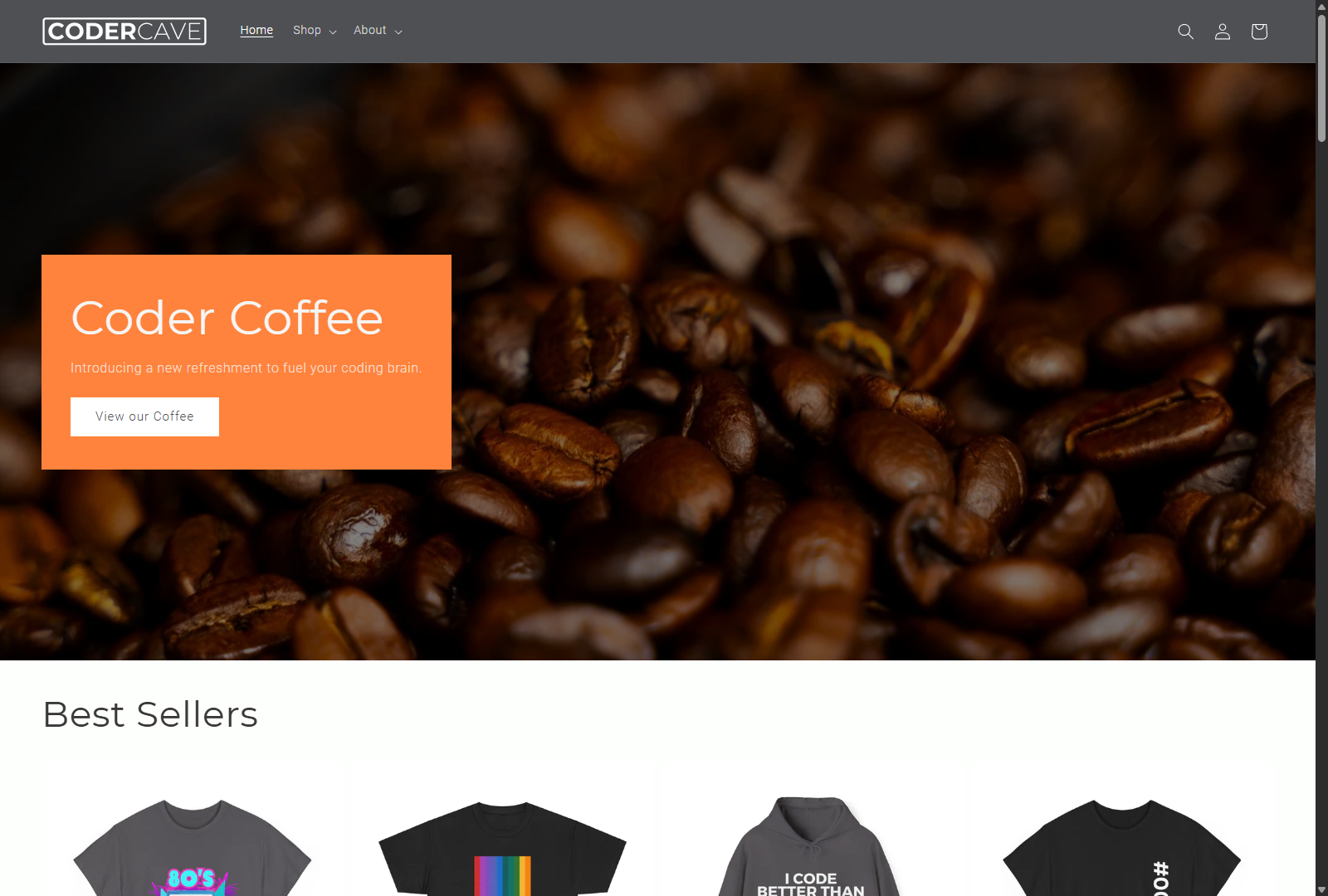 Coder Cave product detail page