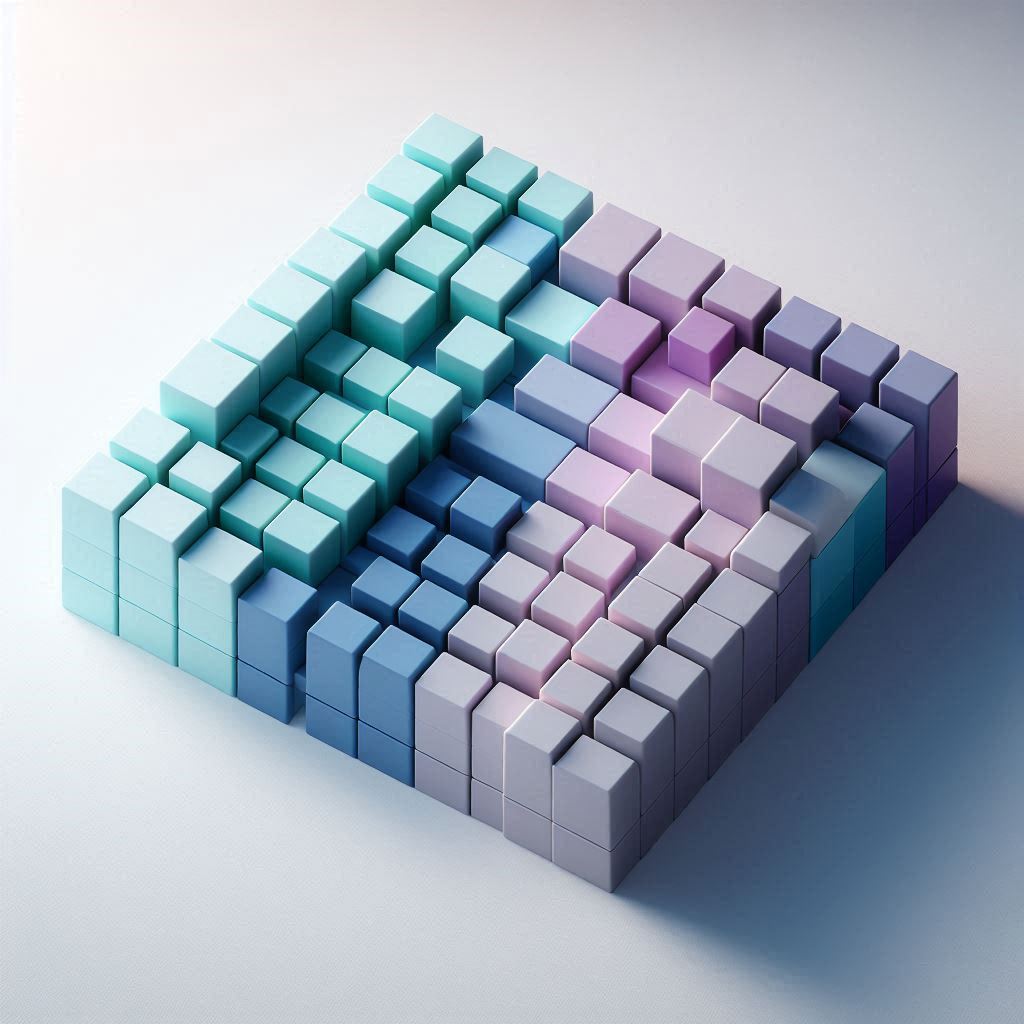 Two sets of colourful building blocks side by side on a clean white surface representing a platform choice