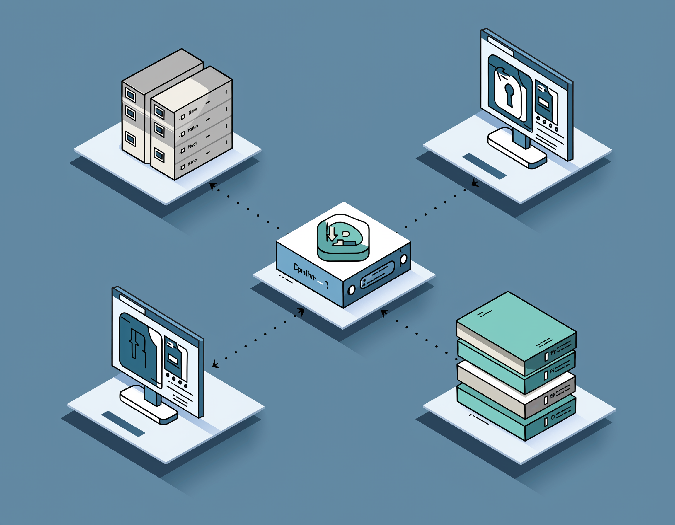 Backup and disaster recovery concept illustration